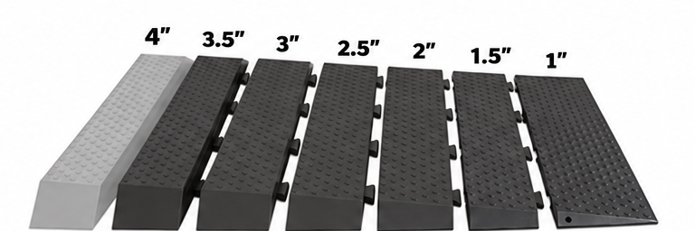 Modular Rubber Threshold Ramp 3.5" Rise