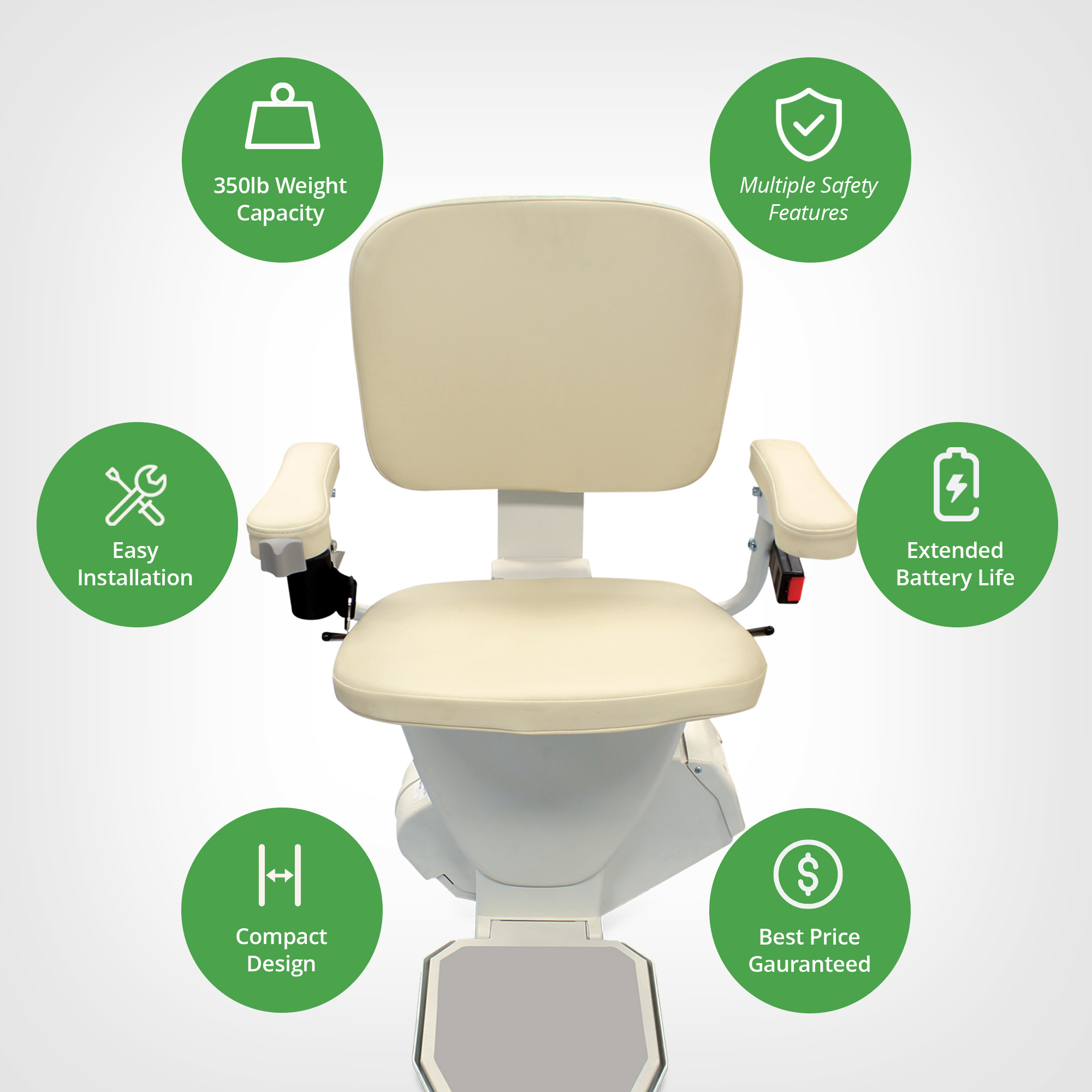 AmeriGlide Rave 2 stair lift key features